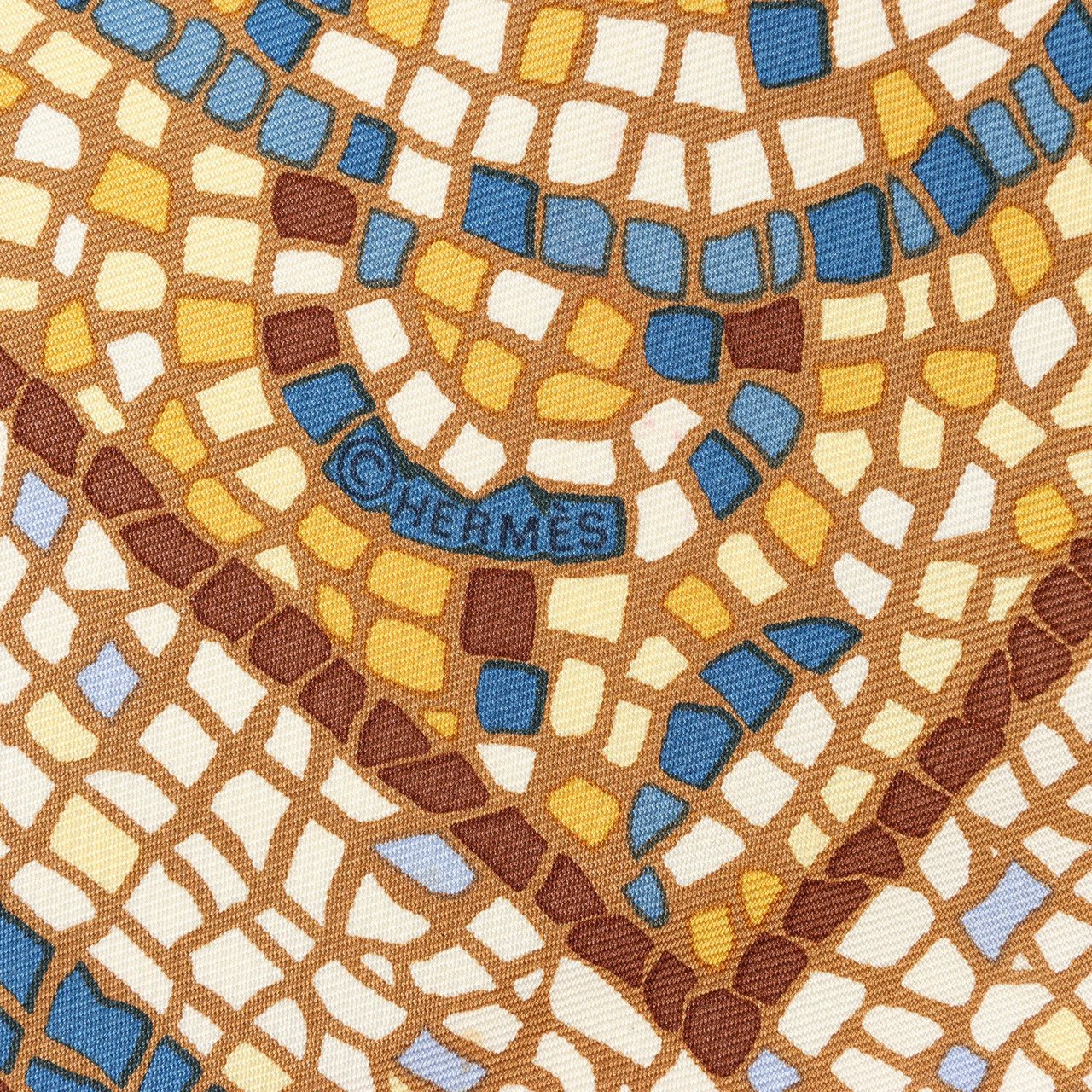 Hermès Hermès Carré 90 "SOUS LE CEDRE" Silk handkerchief in Brown Bruin