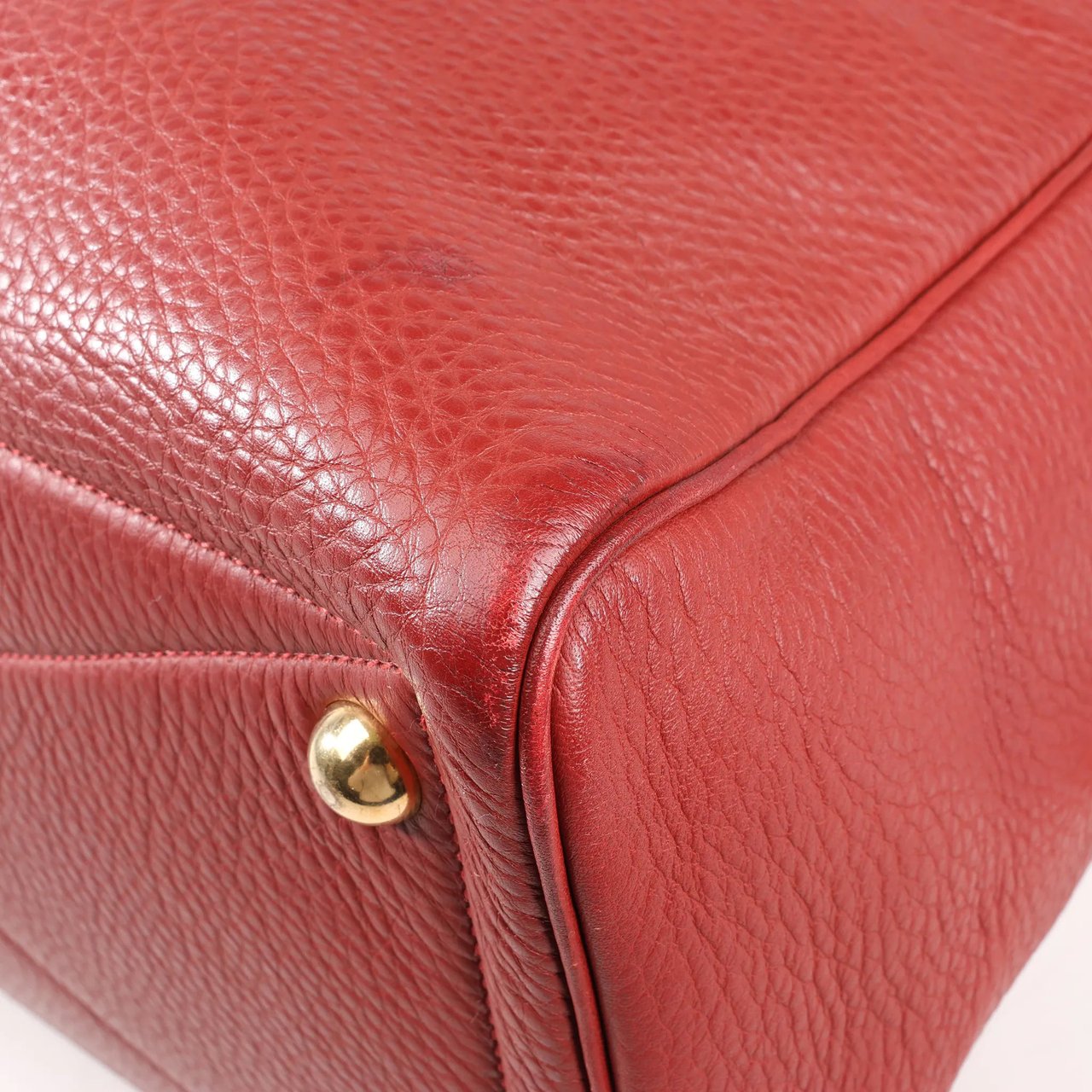 Hermès HERMES Victoria 43 Taurillon Clemence Gold Metal Fittings in Rouge H □D: 2000 Rood