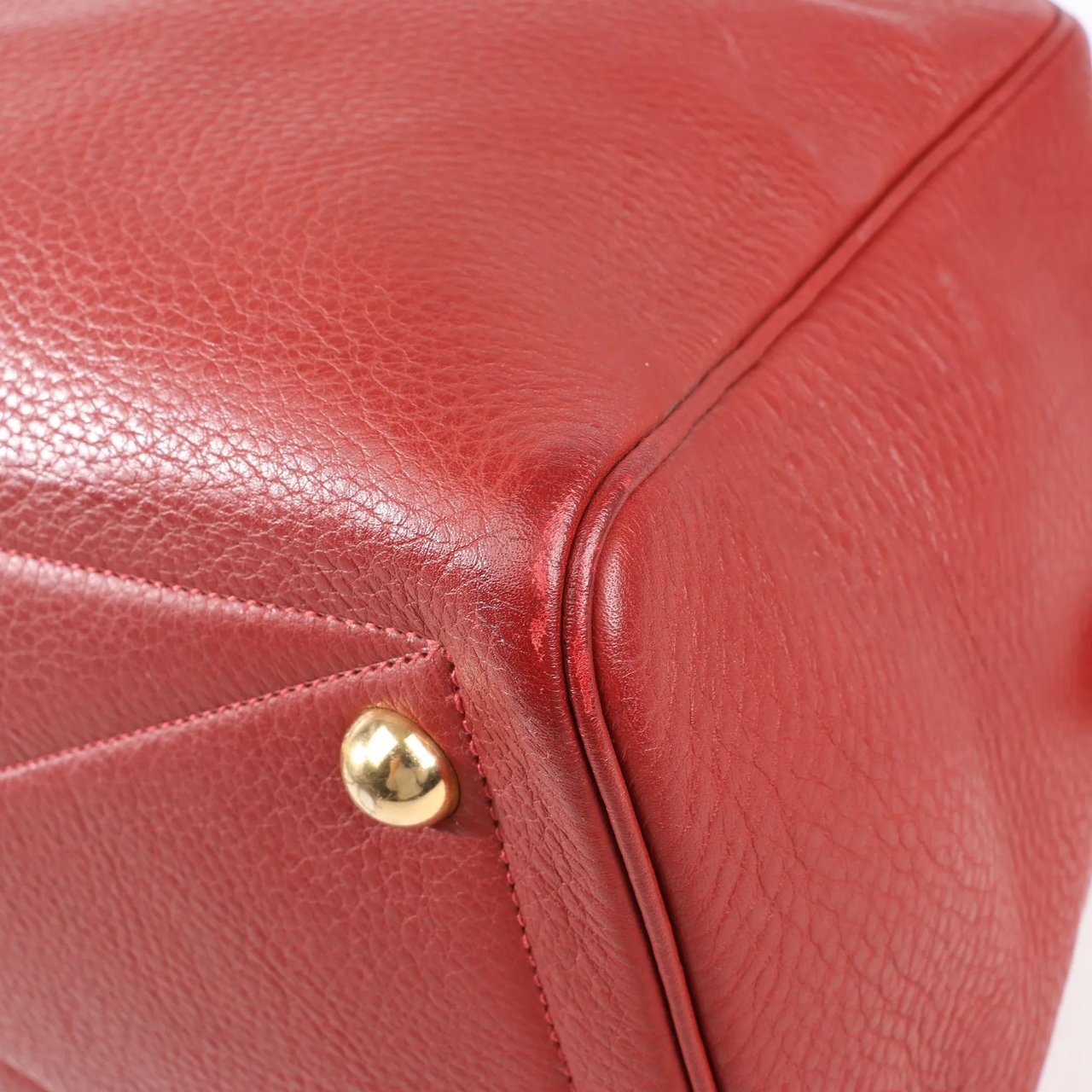 Hermès HERMES Victoria 43 Taurillon Clemence Gold Metal Fittings in Rouge H □D: 2000 Rood