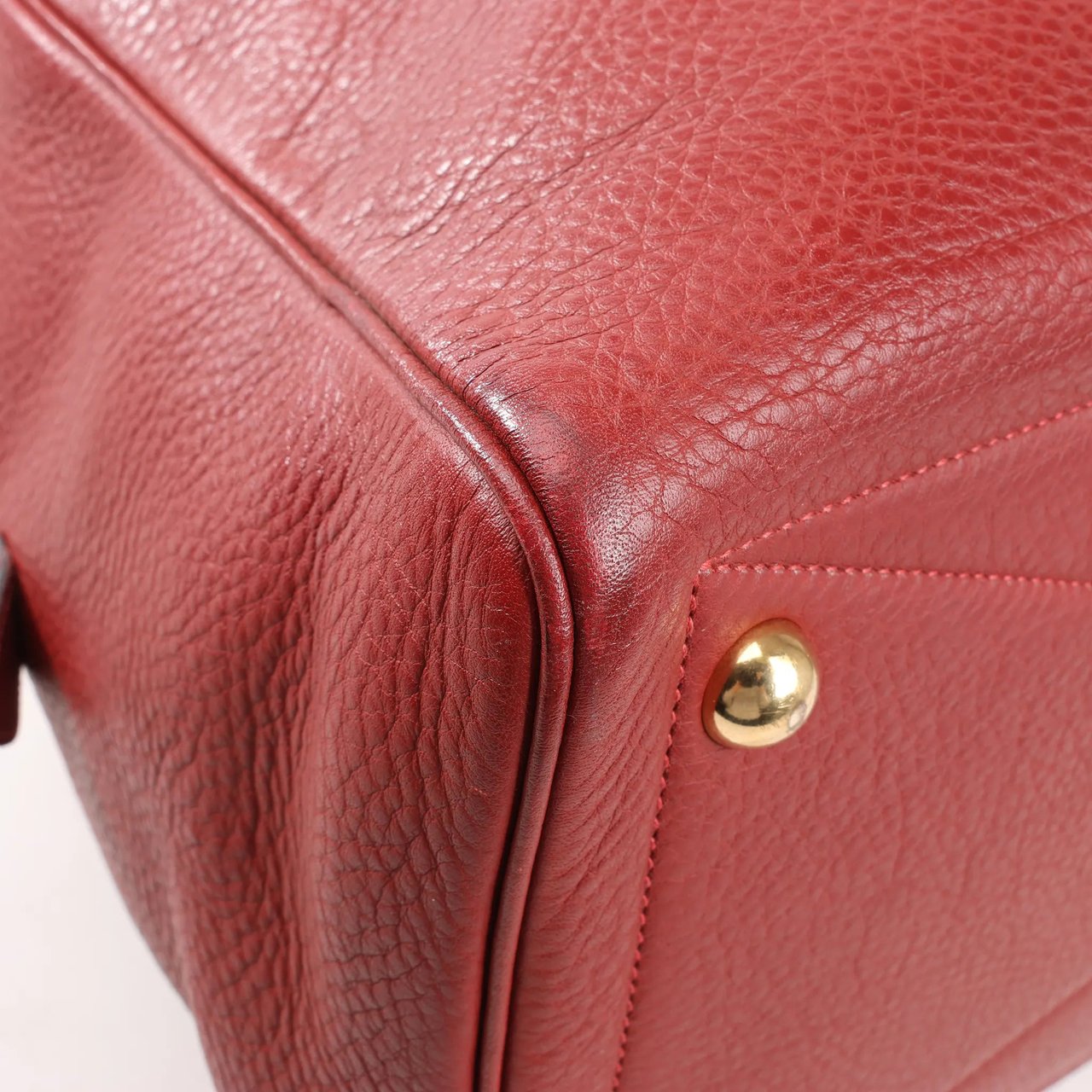 Hermès HERMES Victoria 43 Taurillon Clemence Gold Metal Fittings in Rouge H □D: 2000 Rood