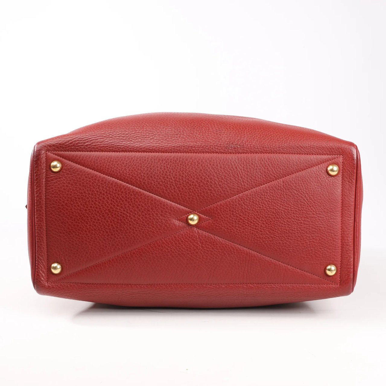 Hermès HERMES Victoria 43 Taurillon Clemence Gold Metal Fittings in Rouge H □D: 2000 Rood