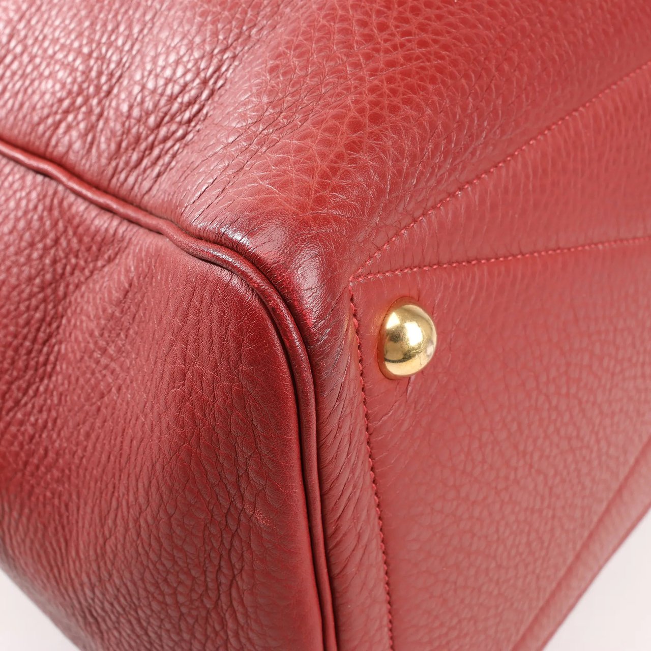 Hermès HERMES Victoria 43 Taurillon Clemence Gold Metal Fittings in Rouge H □D: 2000 Rood