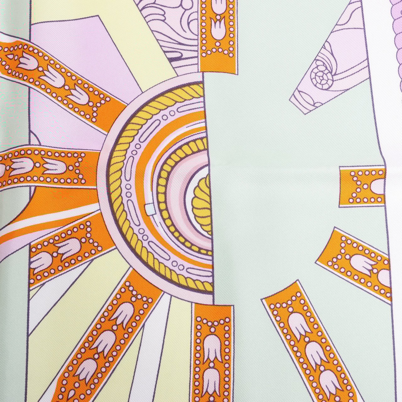 Hermès Hermes Carré 90 "LA BERLINE BAYADERE" Silk handkerchief in Pastel Divers