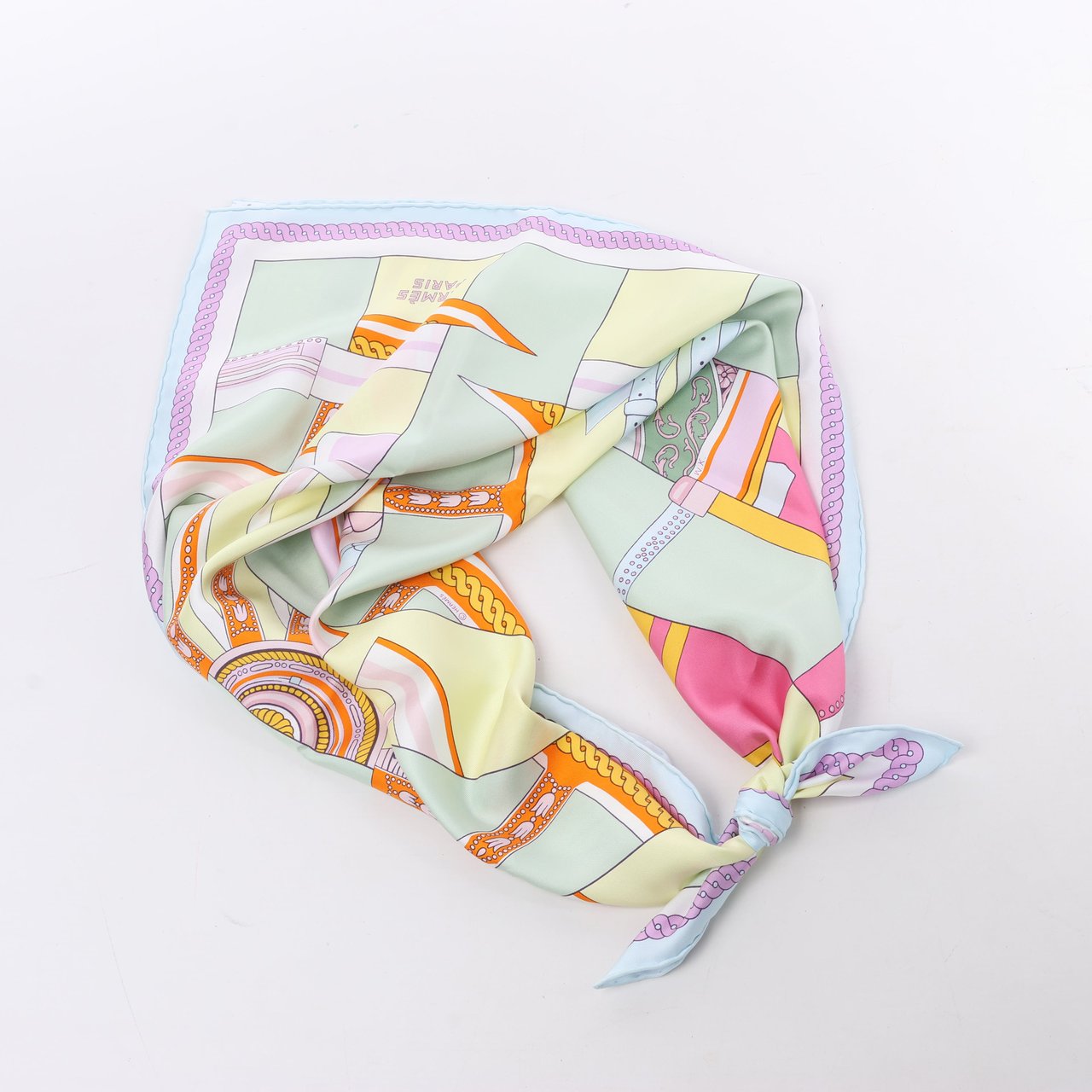 Hermès Hermes Carré 90 "LA BERLINE BAYADERE" Silk handkerchief in Pastel Divers