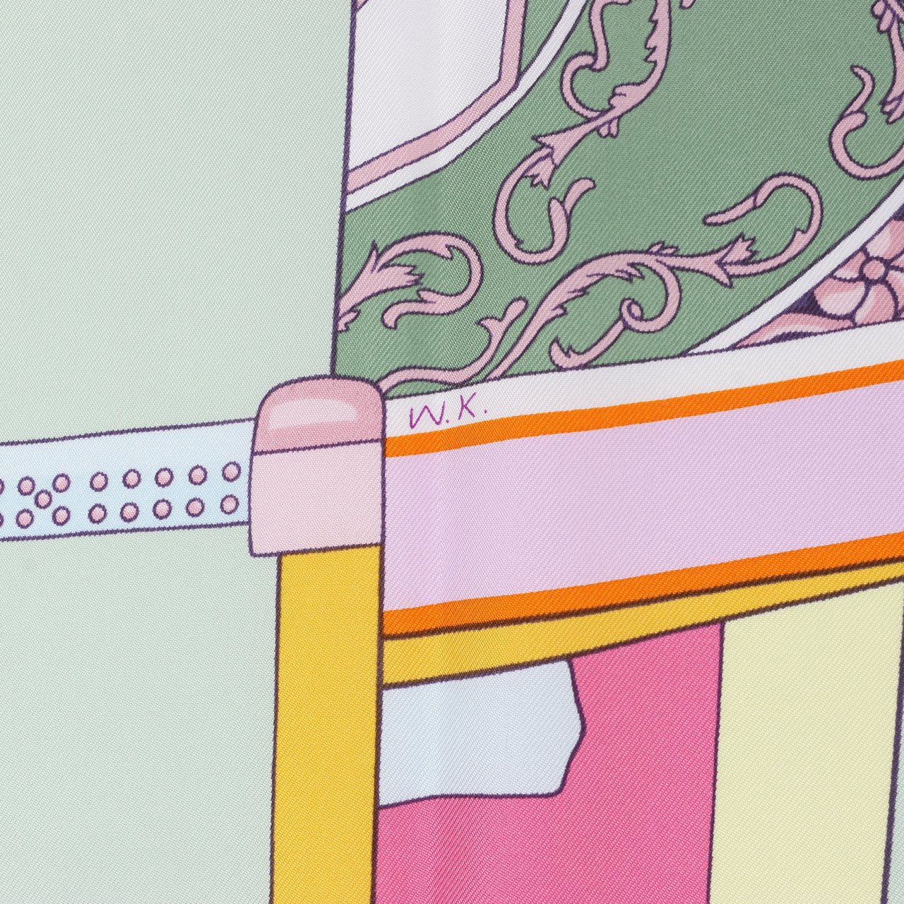 Hermès Hermes Carré 90 "LA BERLINE BAYADERE" Silk handkerchief in Pastel Divers