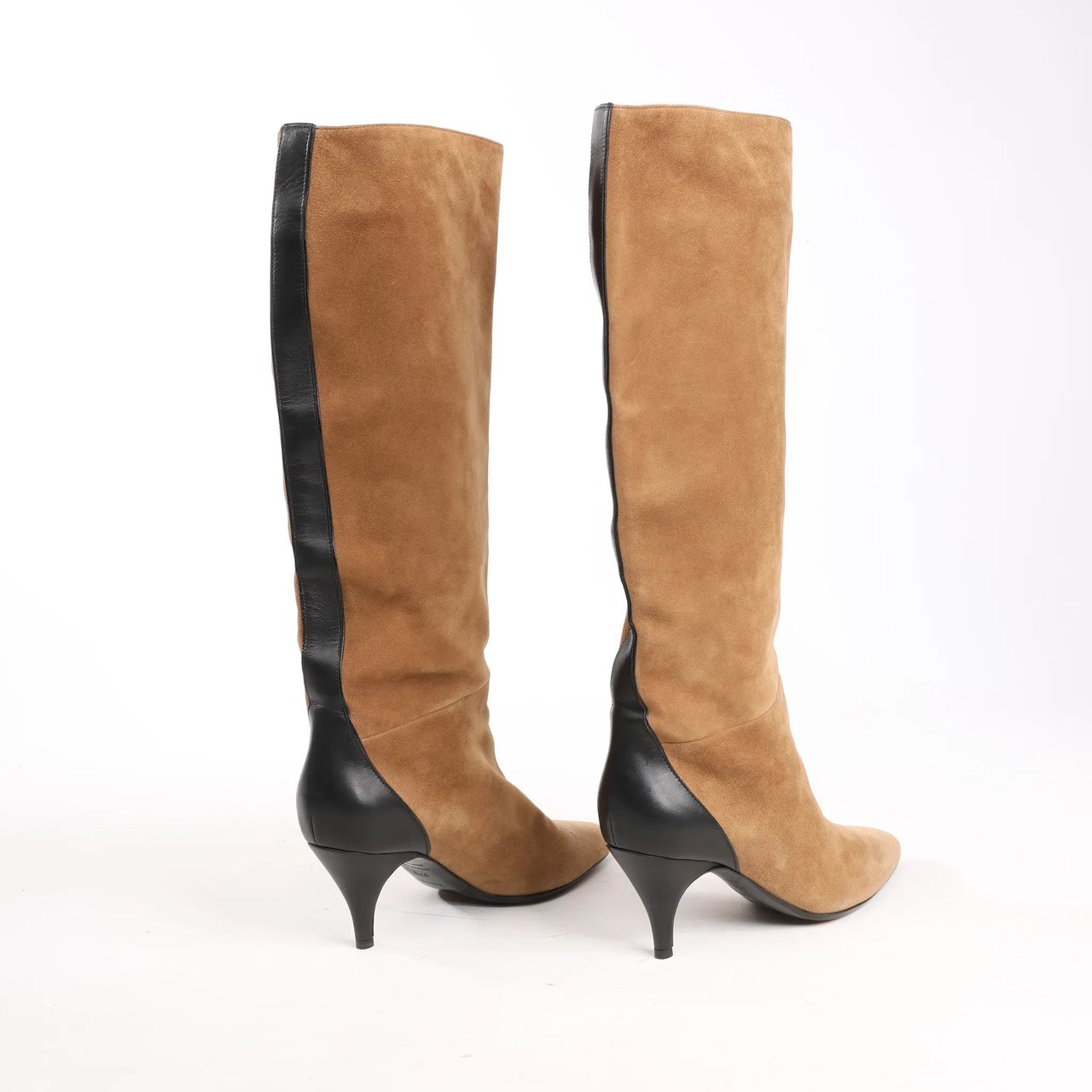 Hermès Hermes Suede Long Boots in Brown, Size 37.5 EU Bruin