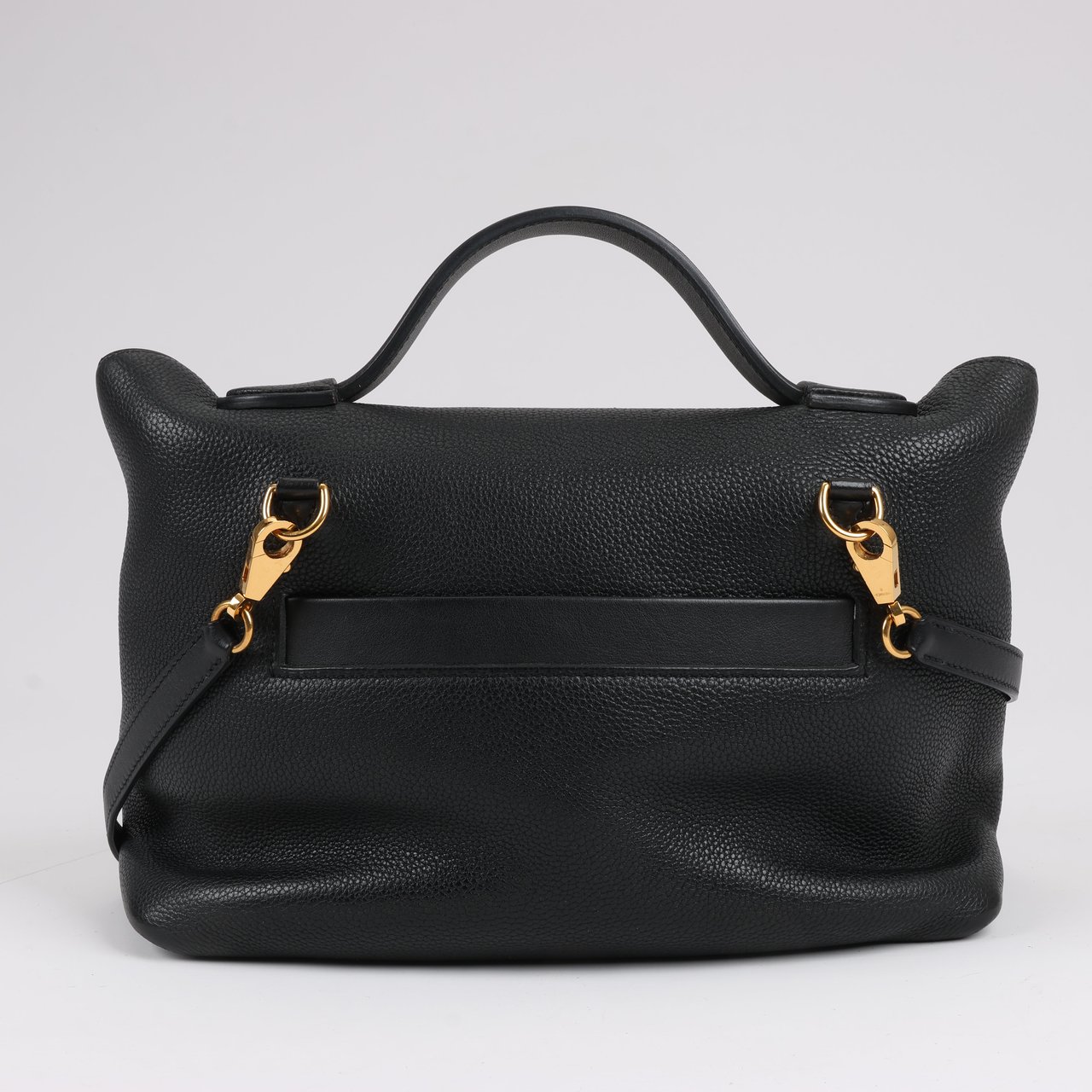 Hermès HERMES 24/24 29 Togo Leather Handbag in Black and Gold Metal Fittings D: 2019 Zwart