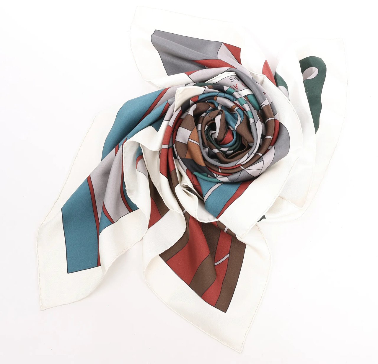 Hermès Hermès Carré 140 "ONE TWO THREE AND AWAY WE GO" Silk handkerchief in Gray Grijs