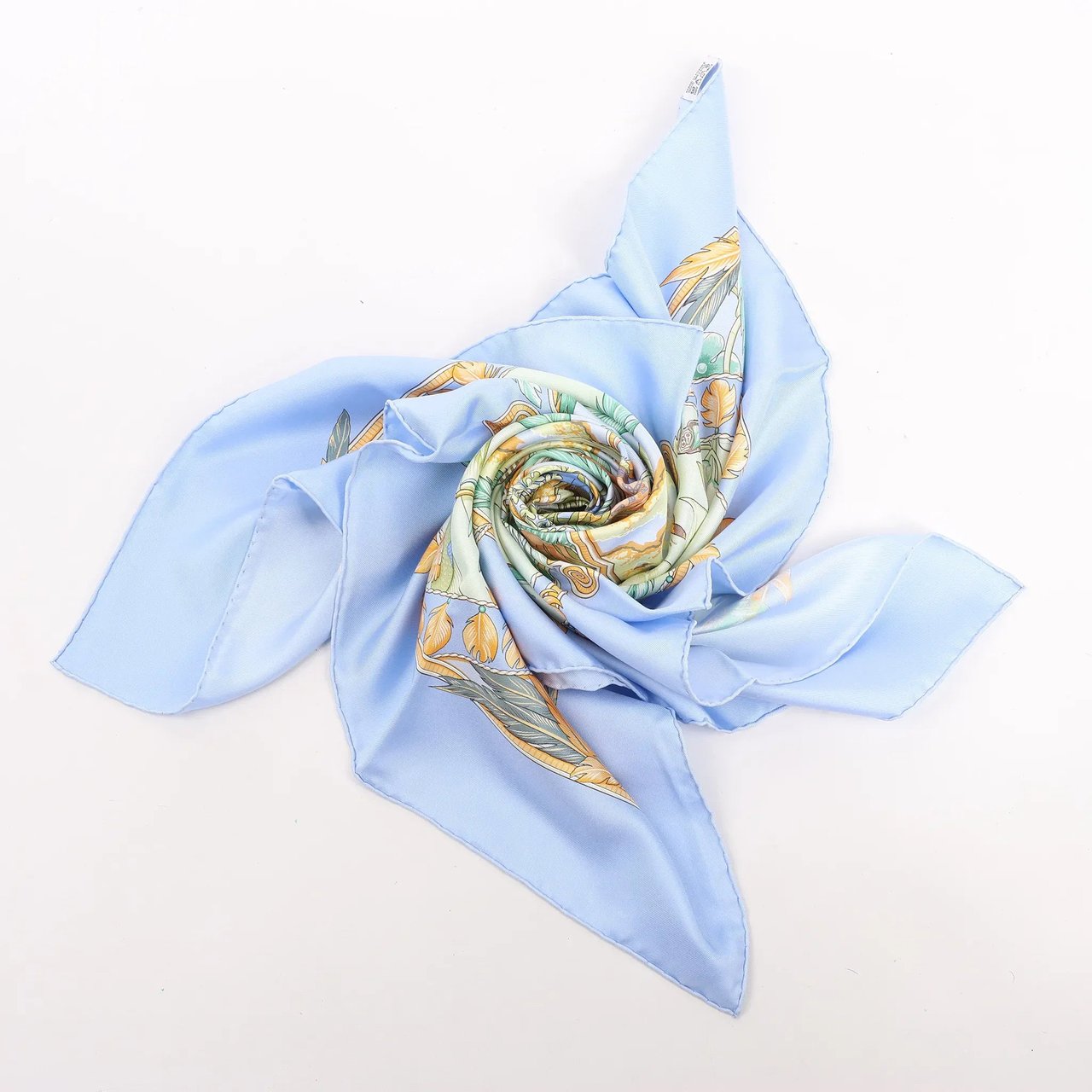 Hermès Hermès Carré 90 "AMAZONIA" Silk handkerchief in Blue Blauw