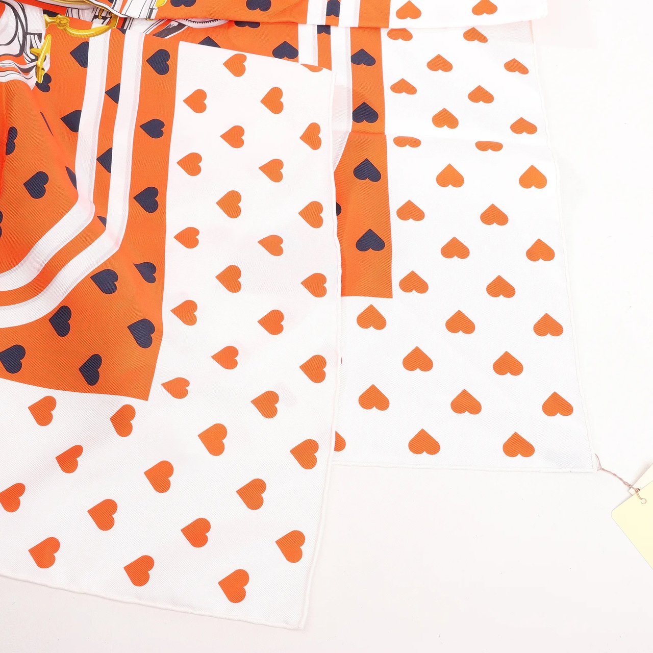 Hermès Hermès Carré 90 "BRIDES de GALA LOVE" Silk handkerchief in Red x White Divers