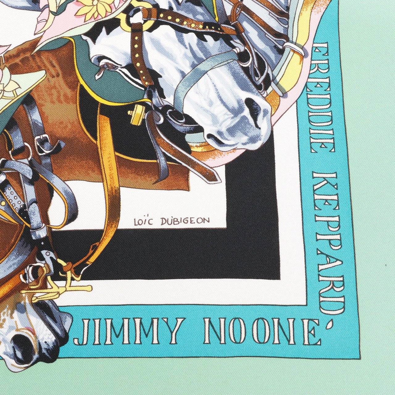 Hermès Hermès Carré 90 "THE ORIGINAL NEW ORLEANS CREOLE JAZZ 1923" Silk handkerchief in Green Divers