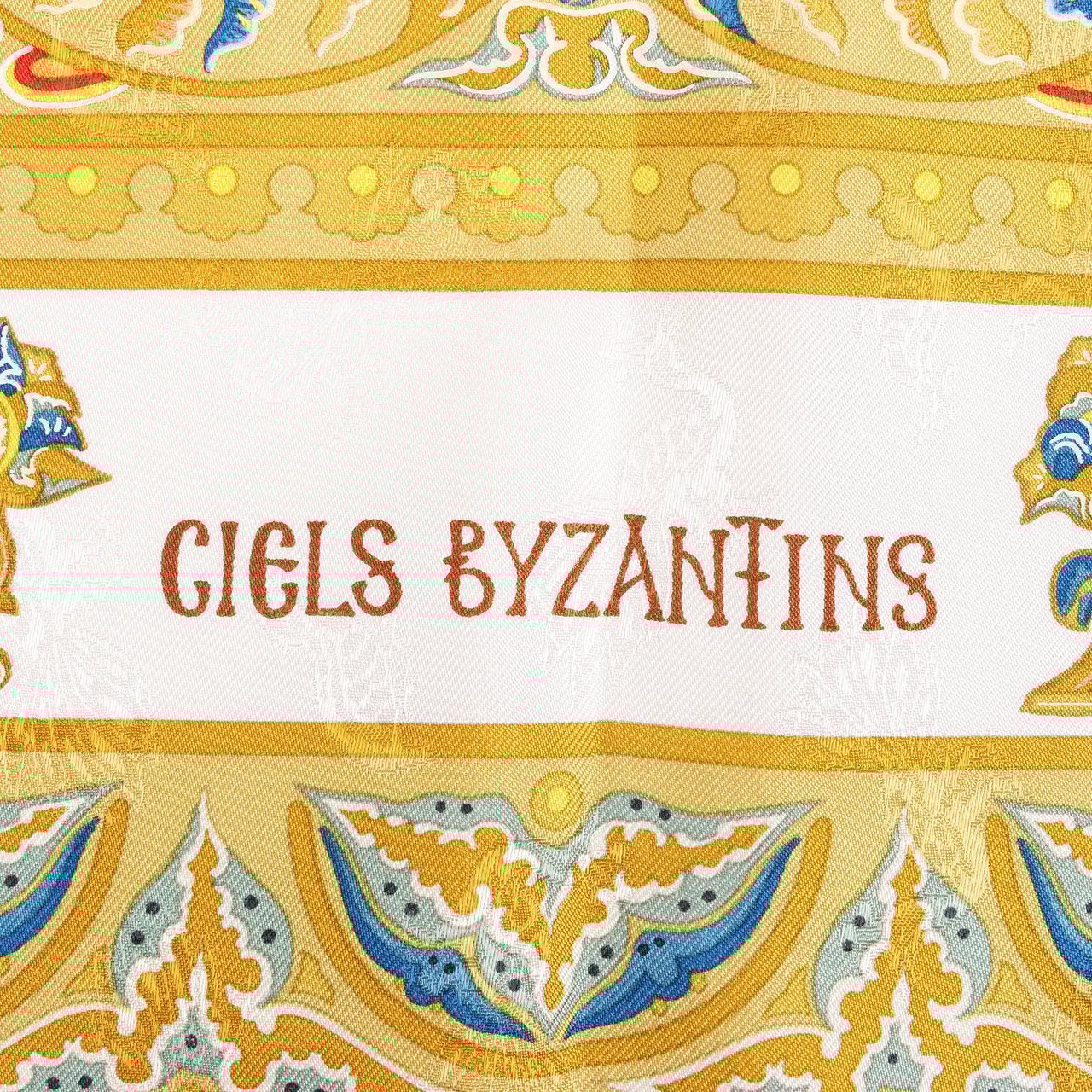 Hermès Hermès Carré 90 "CIELS BYZANTINS" Silk handkerchief in Black x Gold Divers