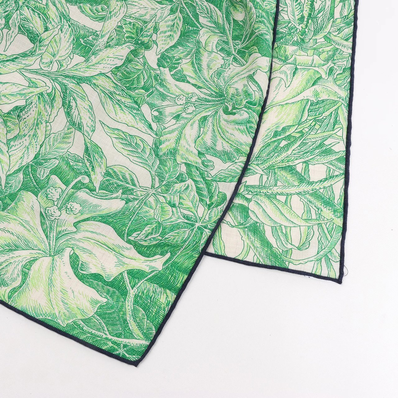 Hermès Hermès Carré Geant "BOTANICO DI PALERMO" Cashmere and Silk Scarf in Green Groen
