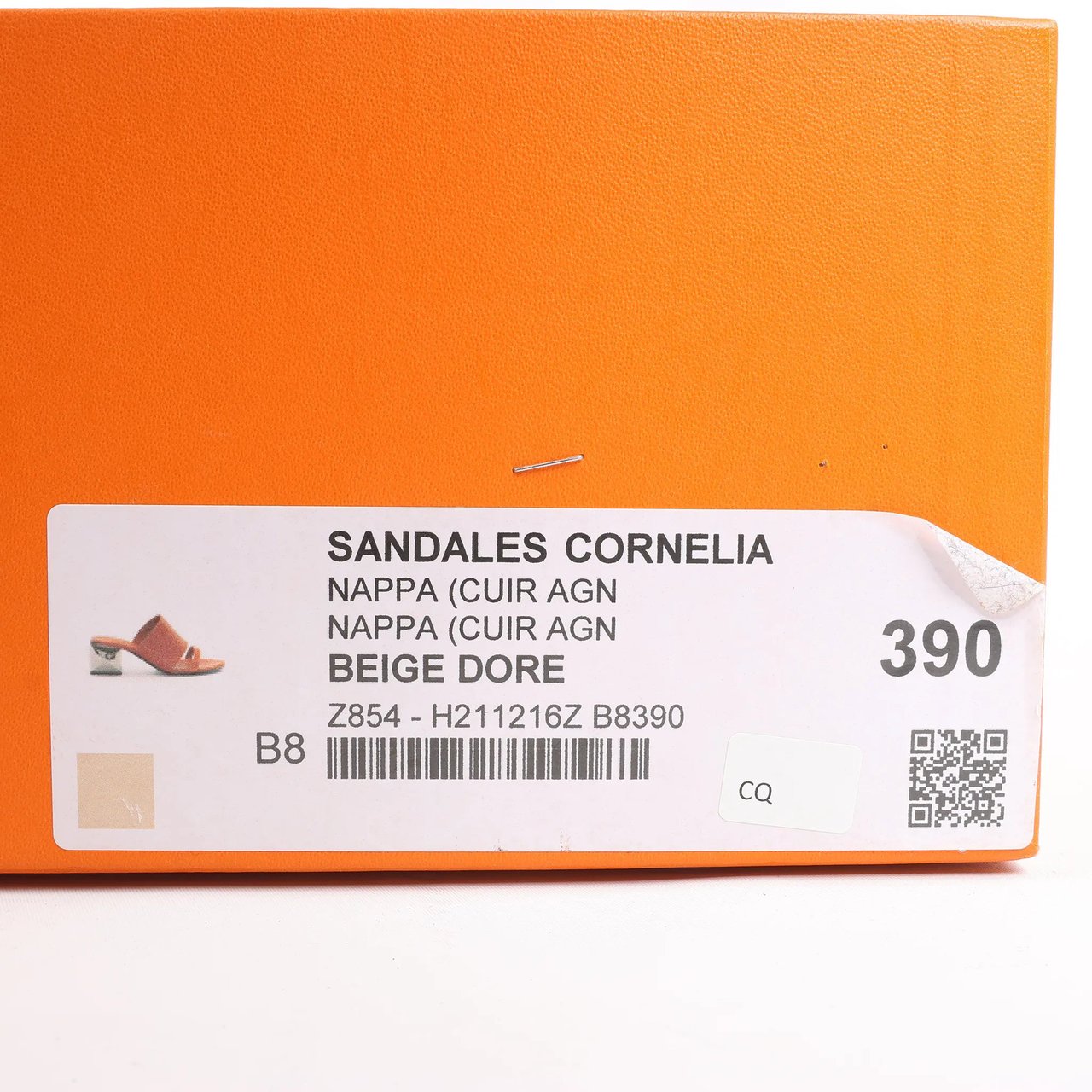 Hermès HERMES Cornelia Leather Sandals in Brown, Size 39 EU Bruin