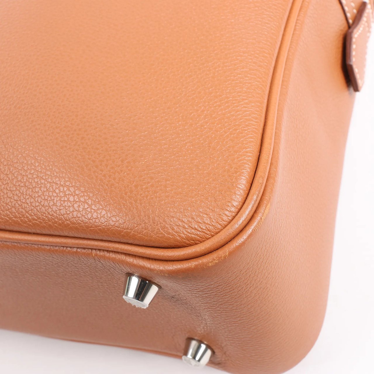 Hermès HERMES Plume 40 Evercolor Gold Silver Metal Fittings Handbag Z: 2021 Rood