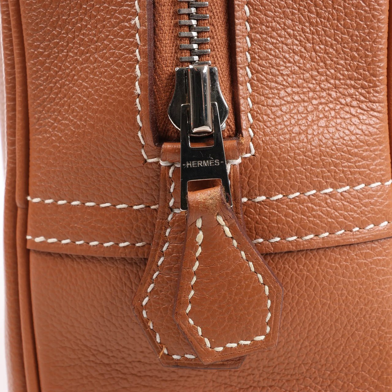 Hermès HERMES Plume 40 Evercolor Gold Silver Metal Fittings Handbag Z: 2021 Rood