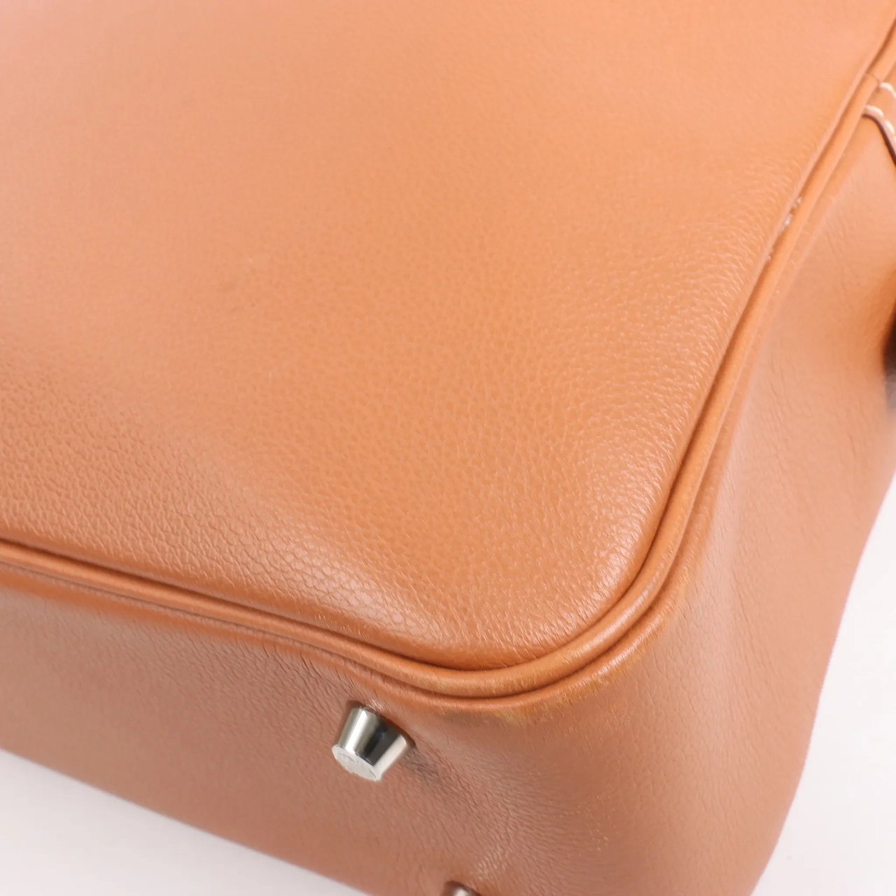 Hermès HERMES Plume 40 Evercolor Gold Silver Metal Fittings Handbag Z: 2021 Rood