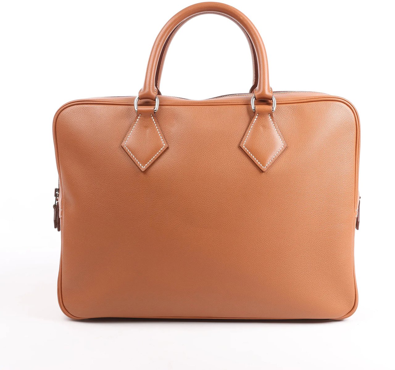 Hermès HERMES Plume 40 Evercolor Gold Silver Metal Fittings Handbag Z: 2021 Rood