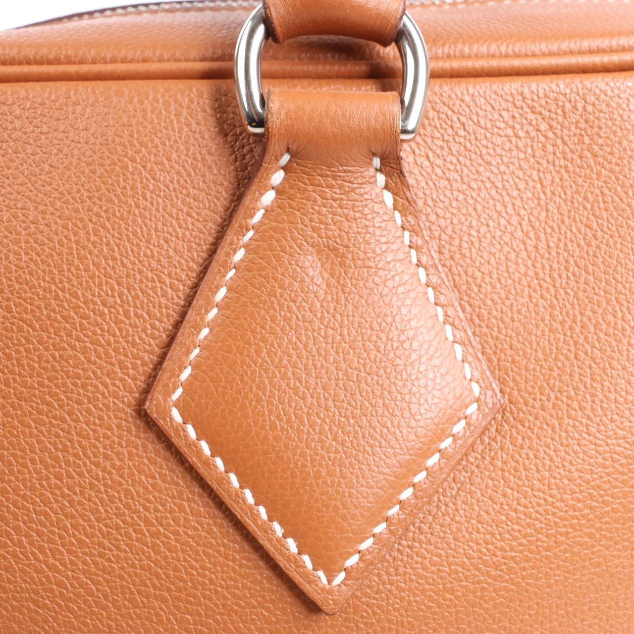 Hermès HERMES Plume 40 Evercolor Gold Silver Metal Fittings Handbag Z: 2021 Rood