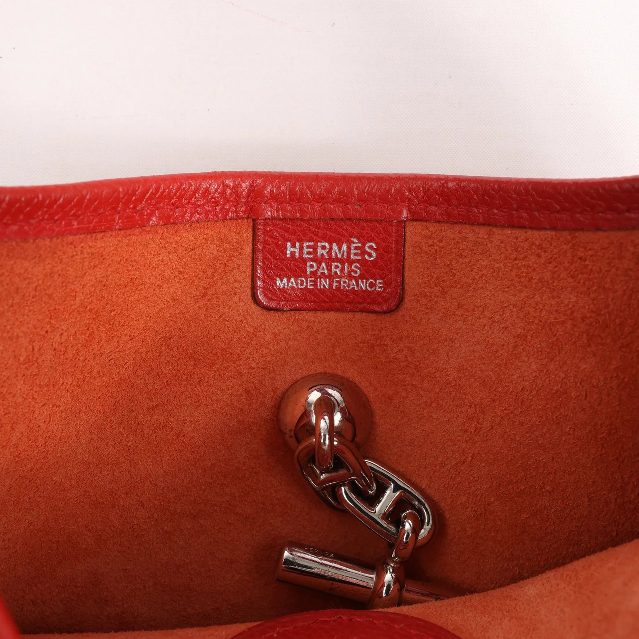 Hermès Hermes Vespa TPM Veau Epsom Shoulder Bag in Rouge vif □H: 2004 Rood