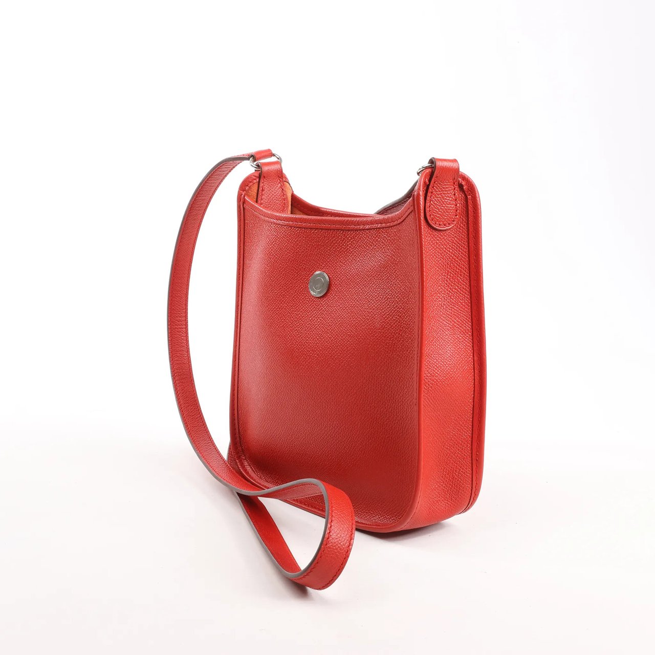 Hermès Hermes Vespa TPM Veau Epsom Shoulder Bag in Rouge vif □H: 2004 Rood