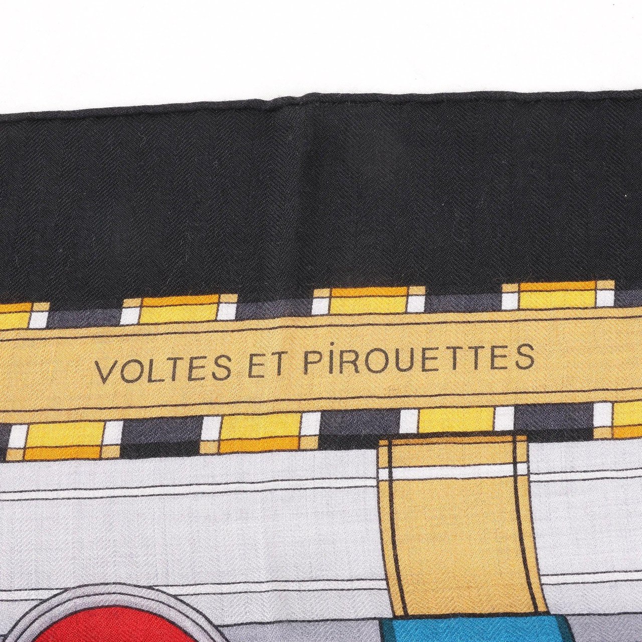 Hermès Hermès Carré Geant "Voltes et Pirouettes" Cashemere & Silk Scarf in Black Zwart