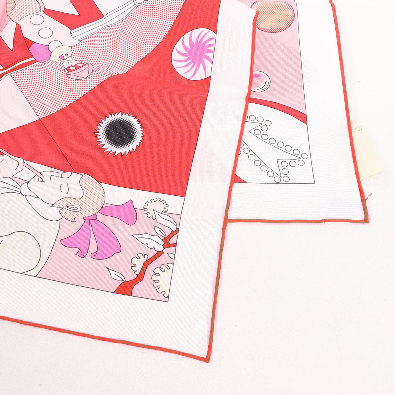 Hermès Hermès Carré 90 "CA DECOIFFE" Silk handkerchief in Pink Roze