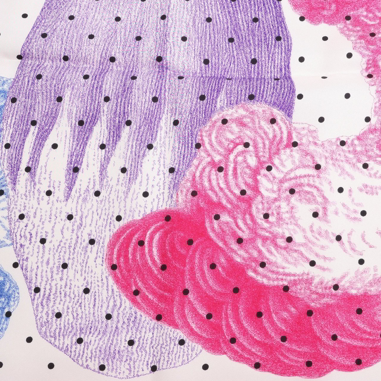 Hermès Hermès Carré 90 "Plumets et Panaches" Silk handkerchief in White x Multicolor Divers