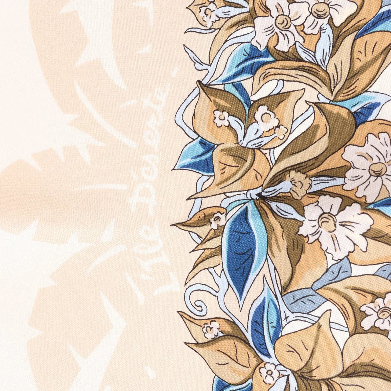 Hermès Hermès Carré 90 "LIle Deserte" Silk handkerchief in Beige Beige