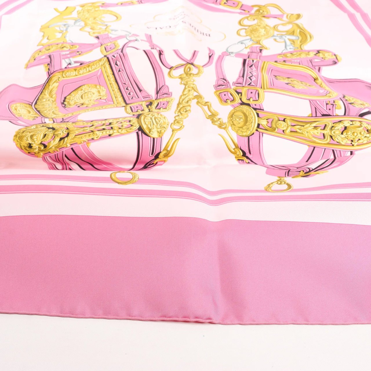 Hermès Hermès Carré 90 "BRIDES de GALA" Silk handkerchief in Pink Roze