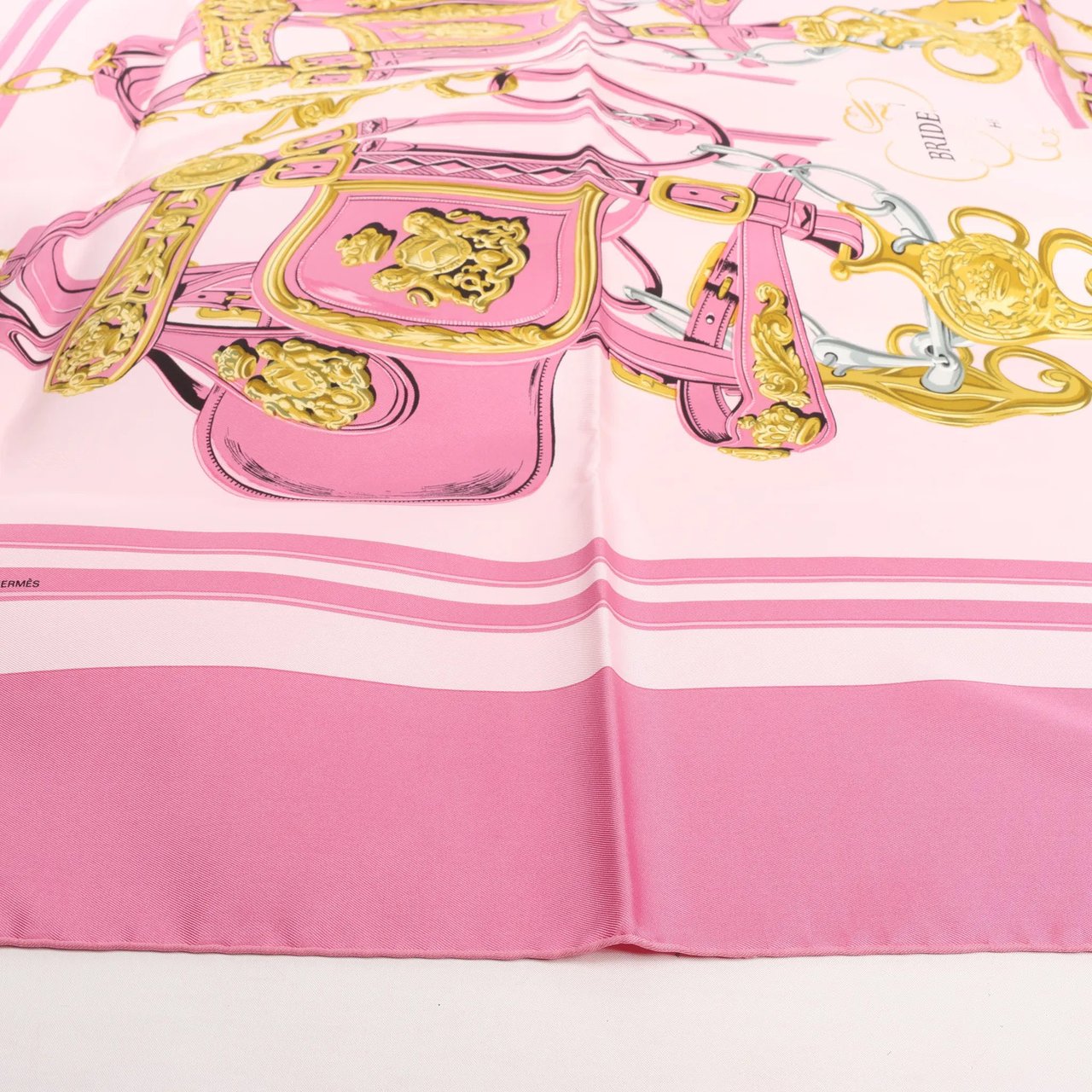 Hermès Hermès Carré 90 "BRIDES de GALA" Silk handkerchief in Pink Roze