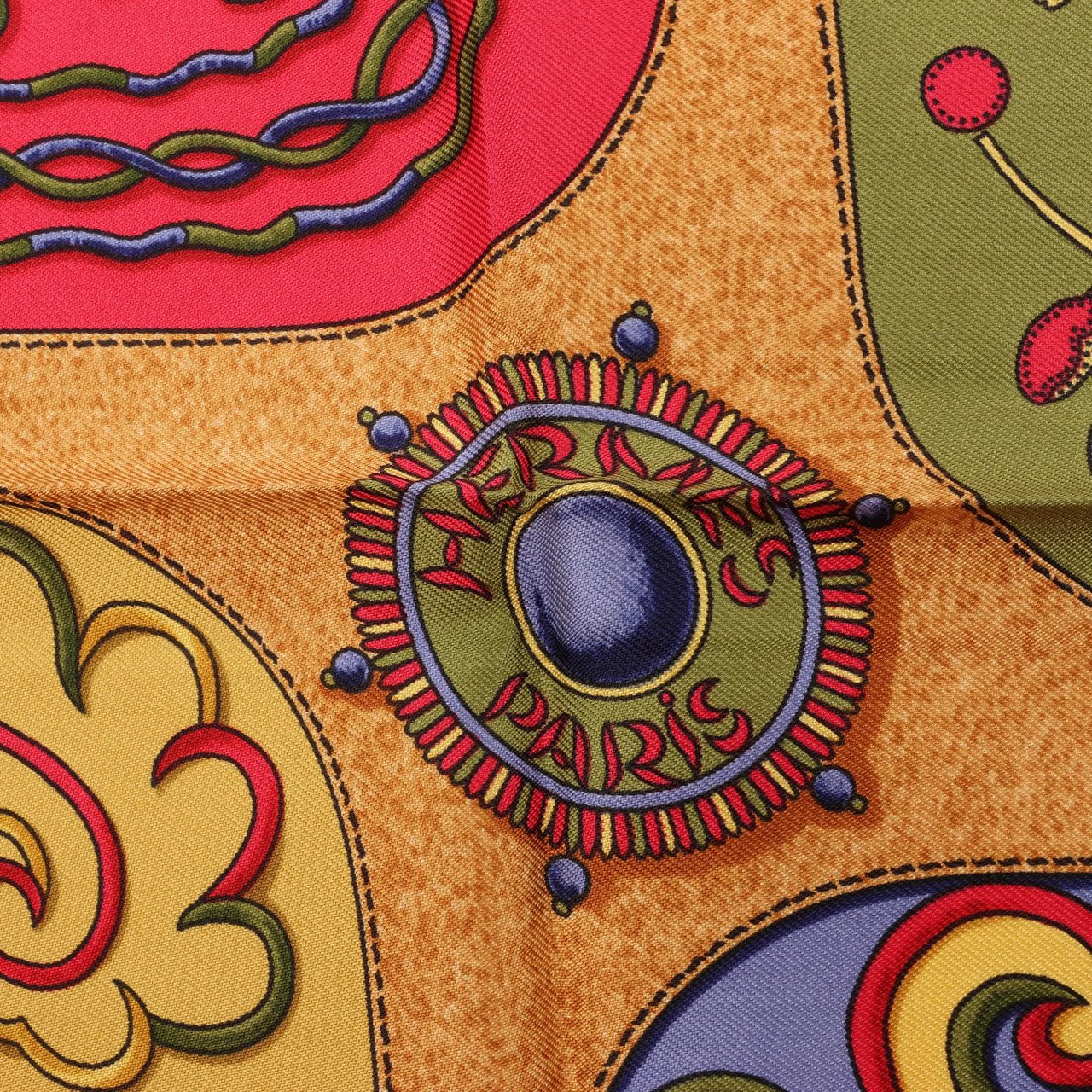 Hermès Hermès Carré 90 "Festival des Amazones" Silk handkerchief in Red Divers