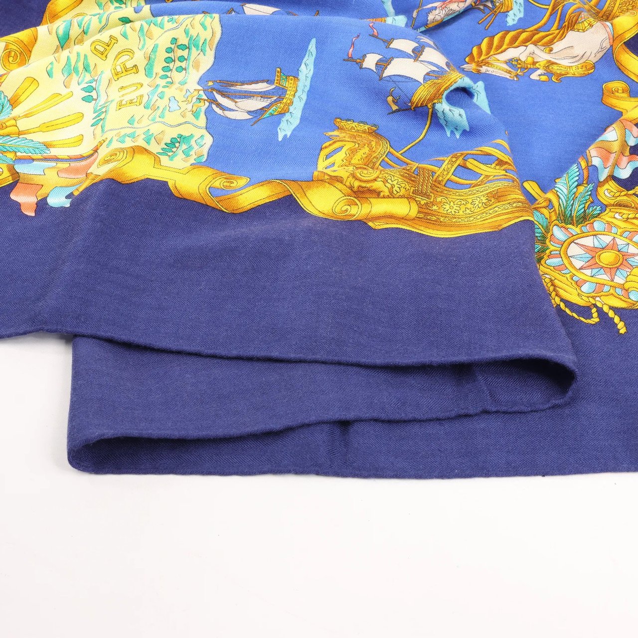 Hermès Hermès Carré Géant "VOILES DE LUMIERE" Cashmere x Silk scarf in Navy Blue Navy