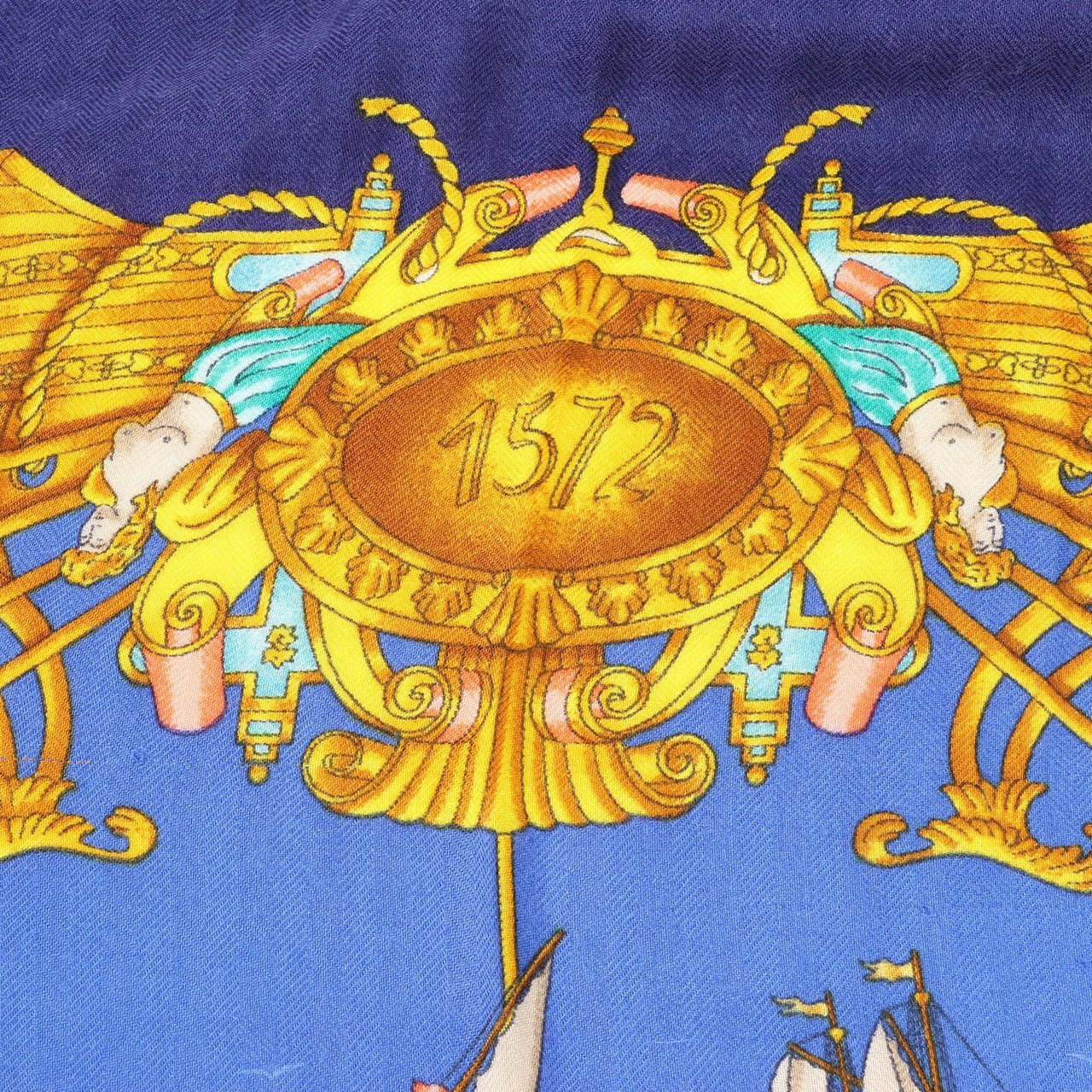 Hermès Hermès Carré Géant "VOILES DE LUMIERE" Cashmere x Silk scarf in Navy Blue Navy