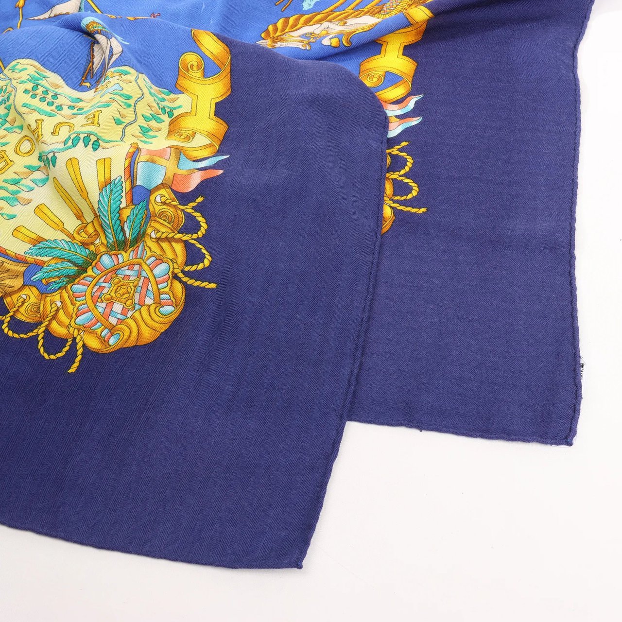 Hermès Hermès Carré Géant "VOILES DE LUMIERE" Cashmere x Silk scarf in Navy Blue Navy