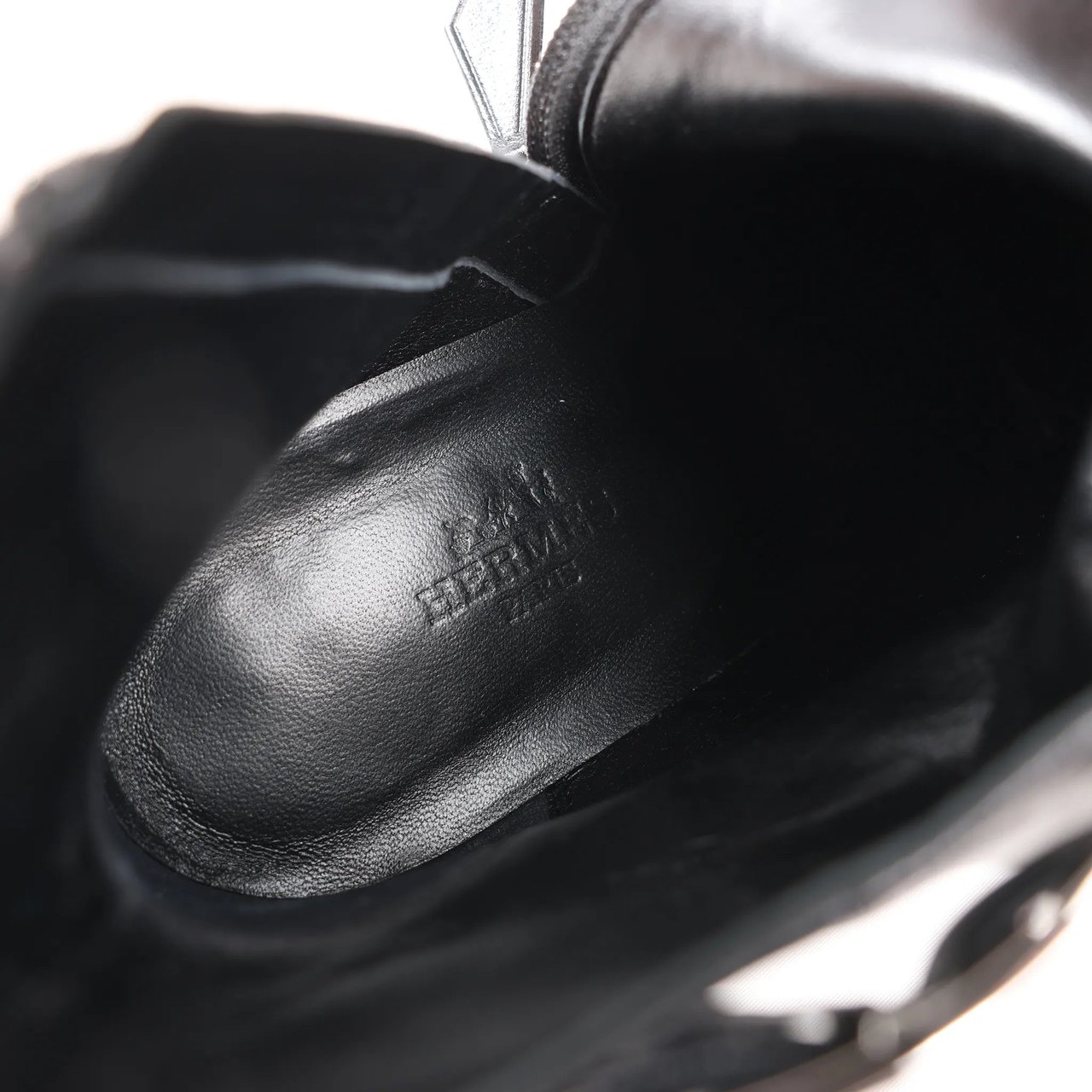 Hermès Hermes Leather Ankle Boots in Black, Size 38.5 EU Zwart