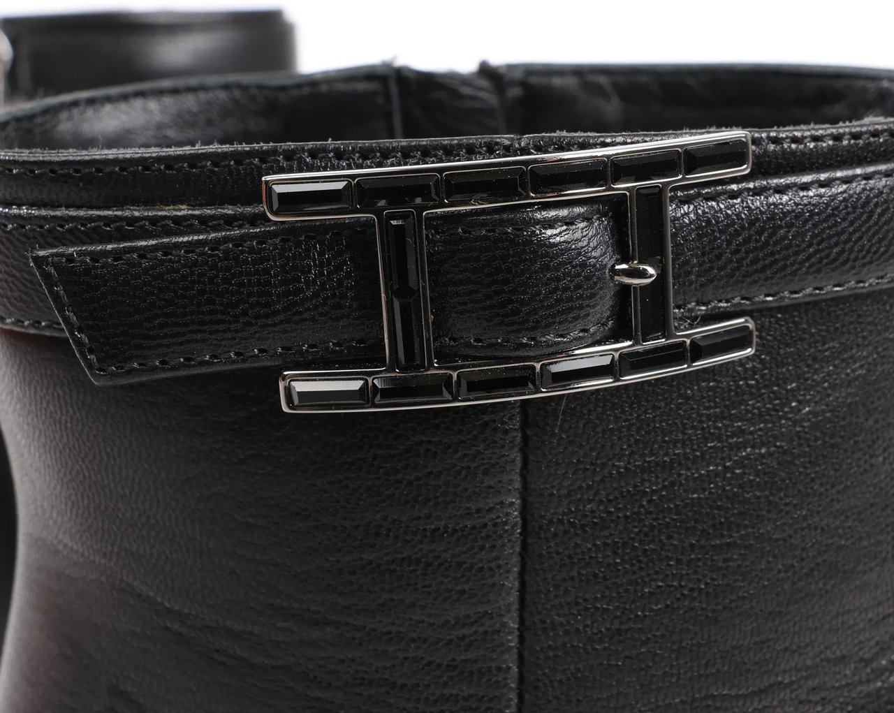 Hermès Hermes Leather Ankle Boots in Black, Size 38.5 EU Zwart