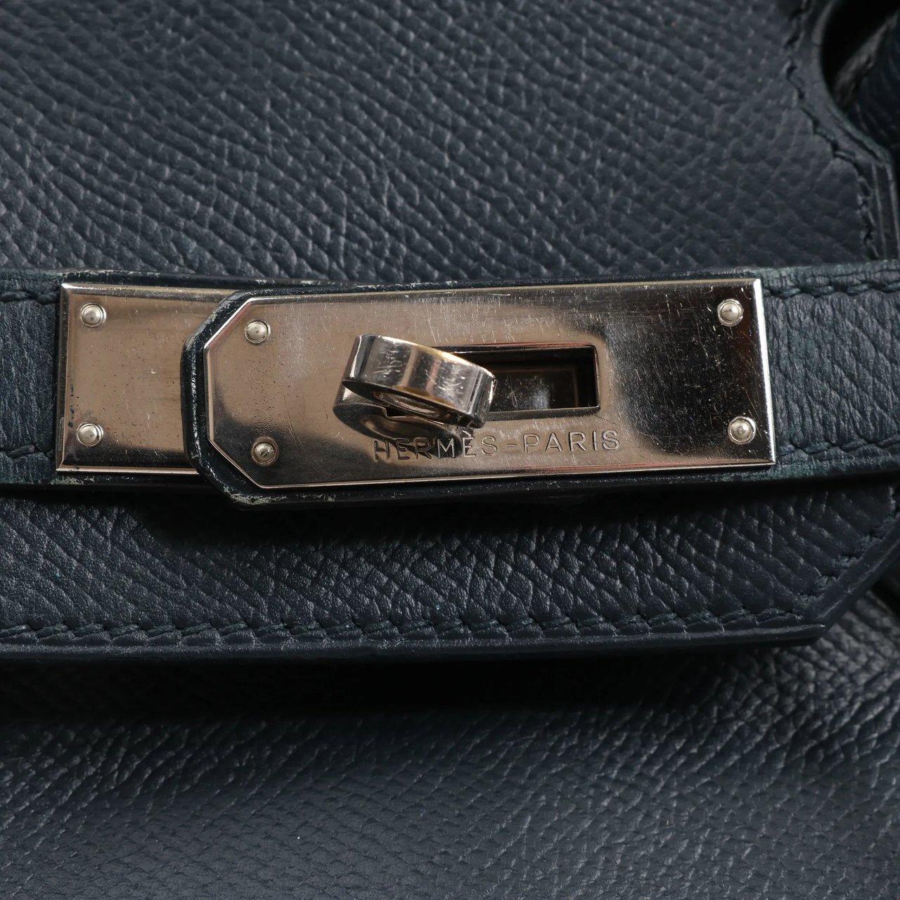 Hermès HERMES Birkin 30 Le Tournay Veau Epsom Handbag in Navy Blue □D: 2000 Navy