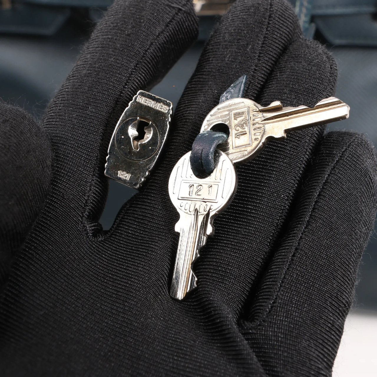 Hermès HERMES Birkin 30 Le Tournay Veau Epsom Handbag in Navy Blue □D: 2000 Navy