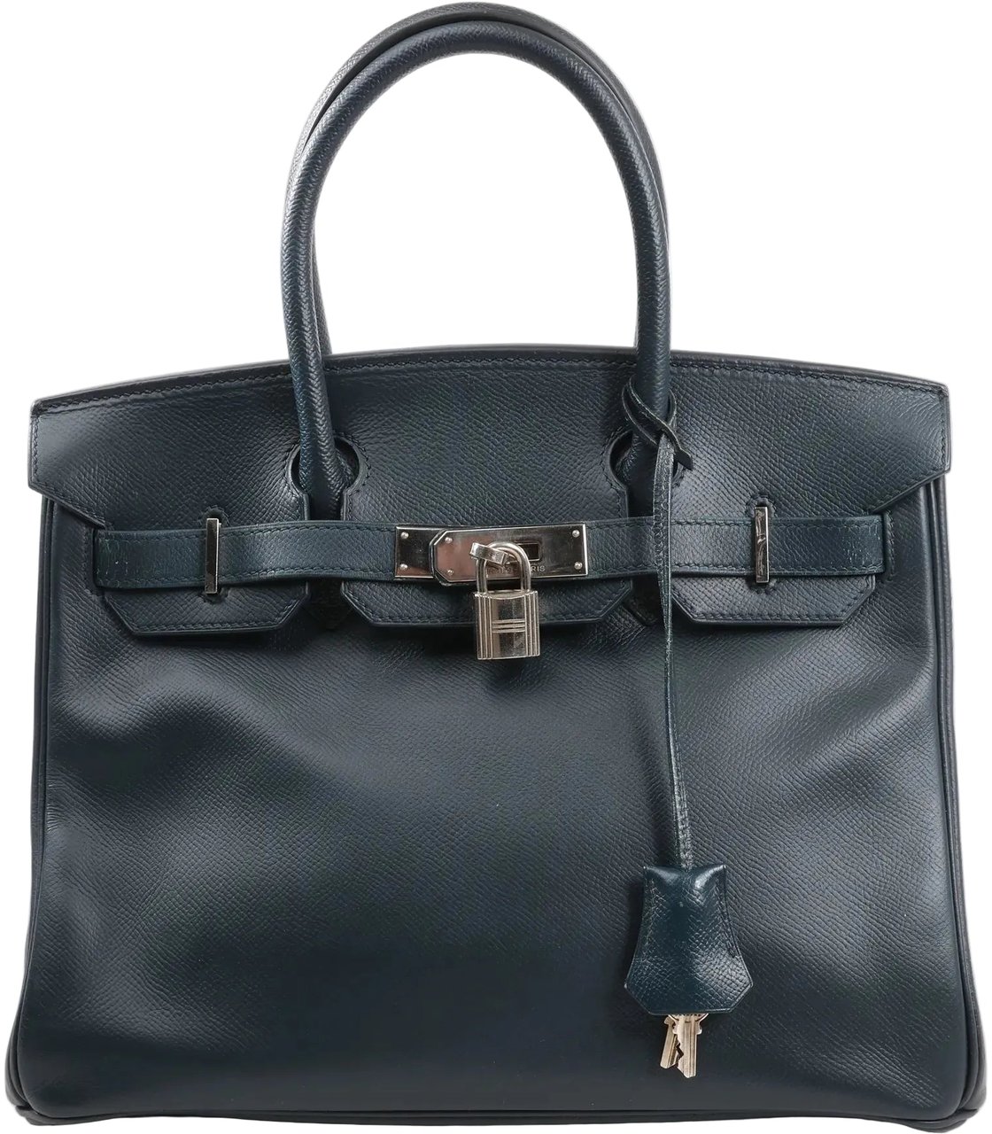 Hermès HERMES Birkin 30 Le Tournay Veau Epsom Handbag in Navy Blue □D: 2000 Navy