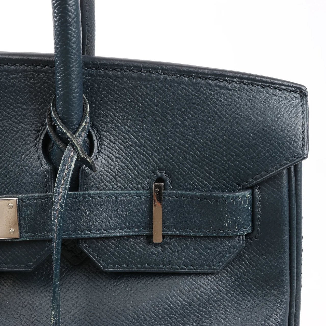 Hermès HERMES Birkin 30 Le Tournay Veau Epsom Handbag in Navy Blue □D: 2000 Navy