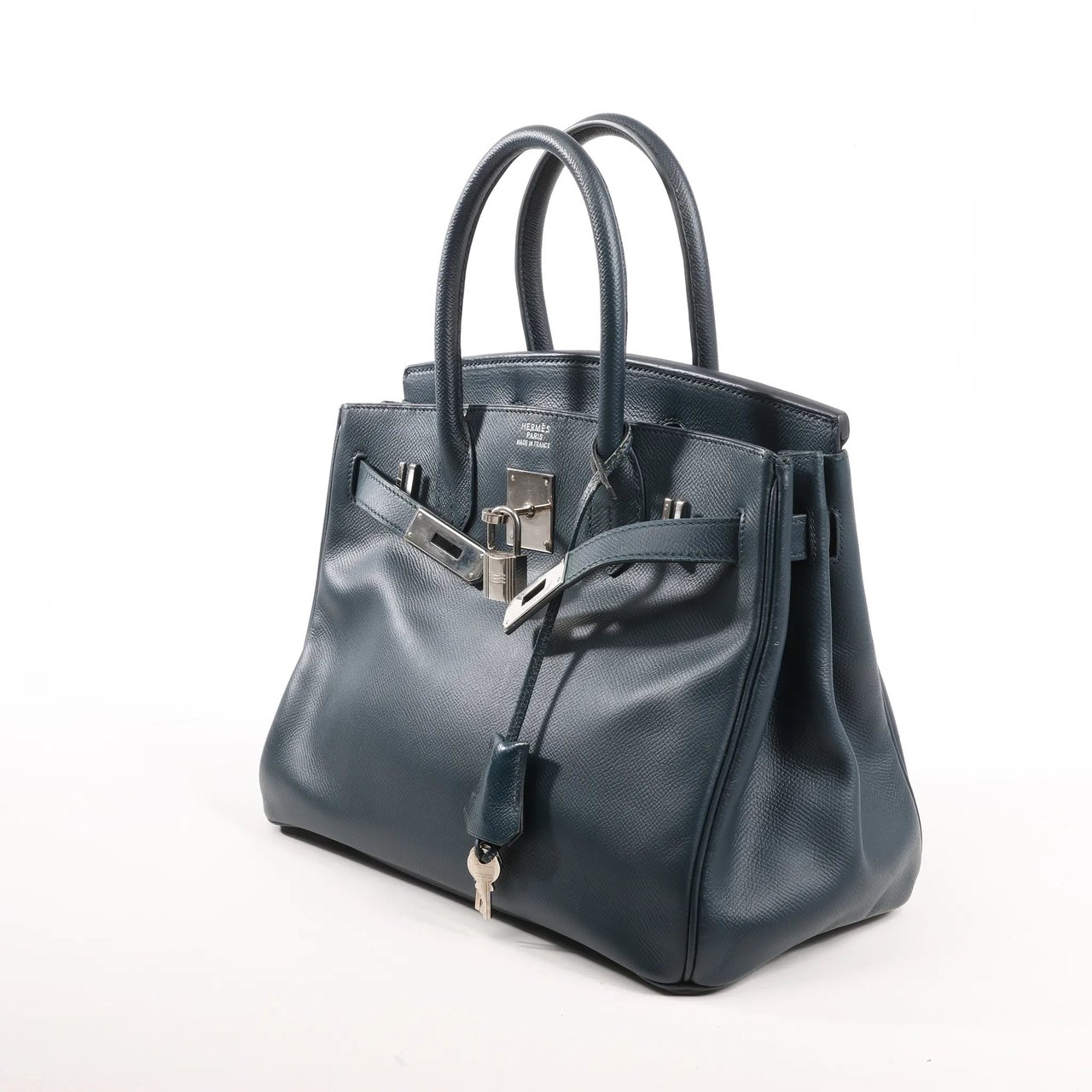 Hermès HERMES Birkin 30 Le Tournay Veau Epsom Handbag in Navy Blue □D: 2000 Navy