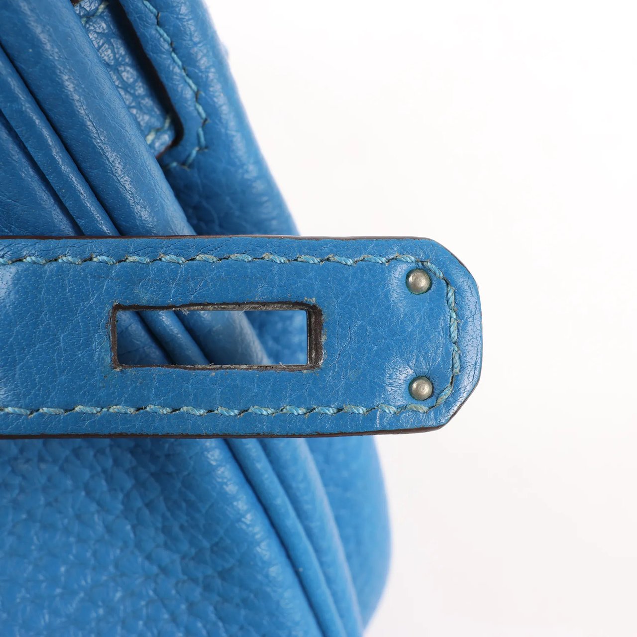 Hermès HERMES Birkin 30 Le Tournay Taurillon Clemence Handbag in Mykonos Blauw