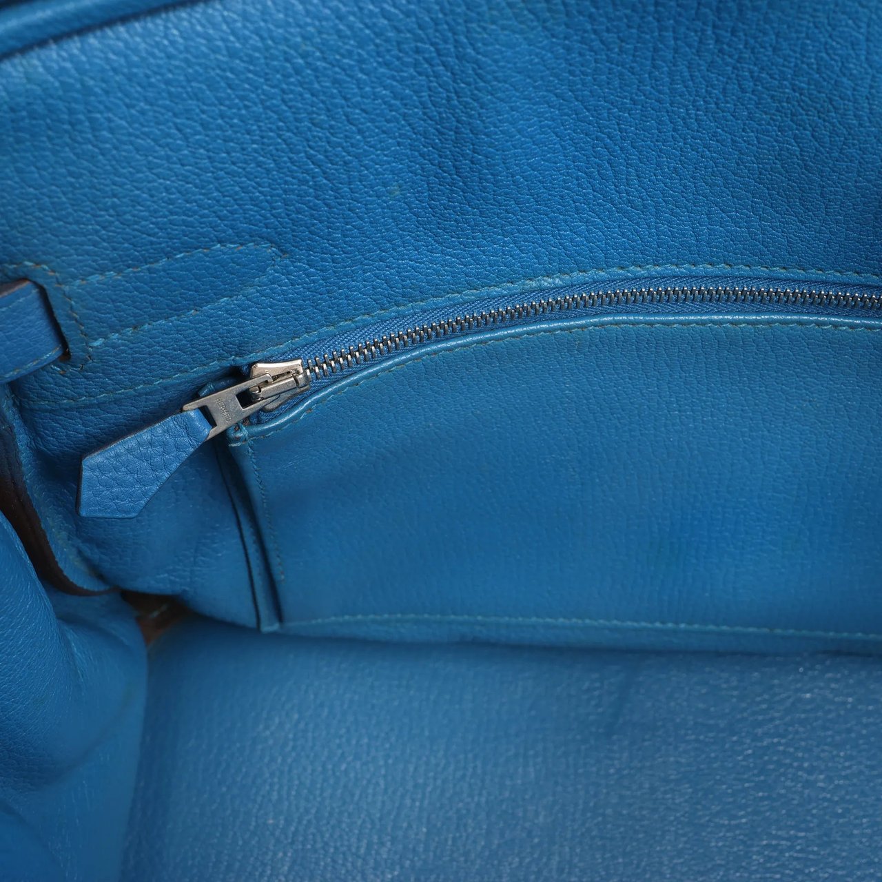Hermès HERMES Birkin 30 Le Tournay Taurillon Clemence Handbag in Mykonos Blauw