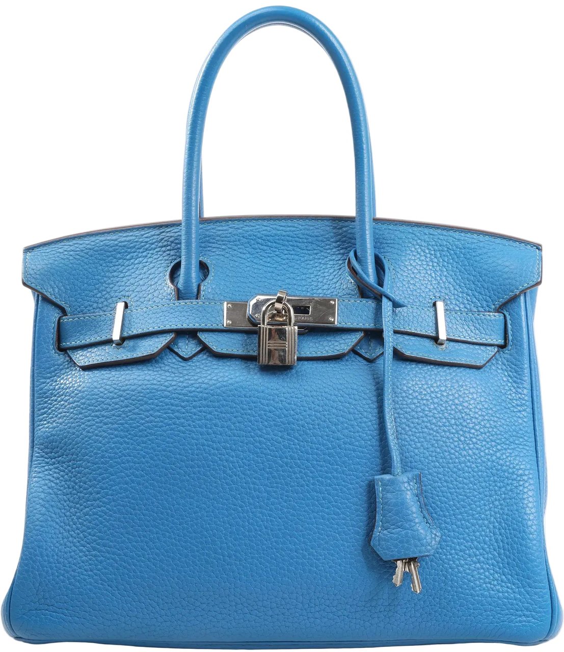 Hermès HERMES Birkin 30 Le Tournay Taurillon Clemence Handbag in Mykonos Blauw