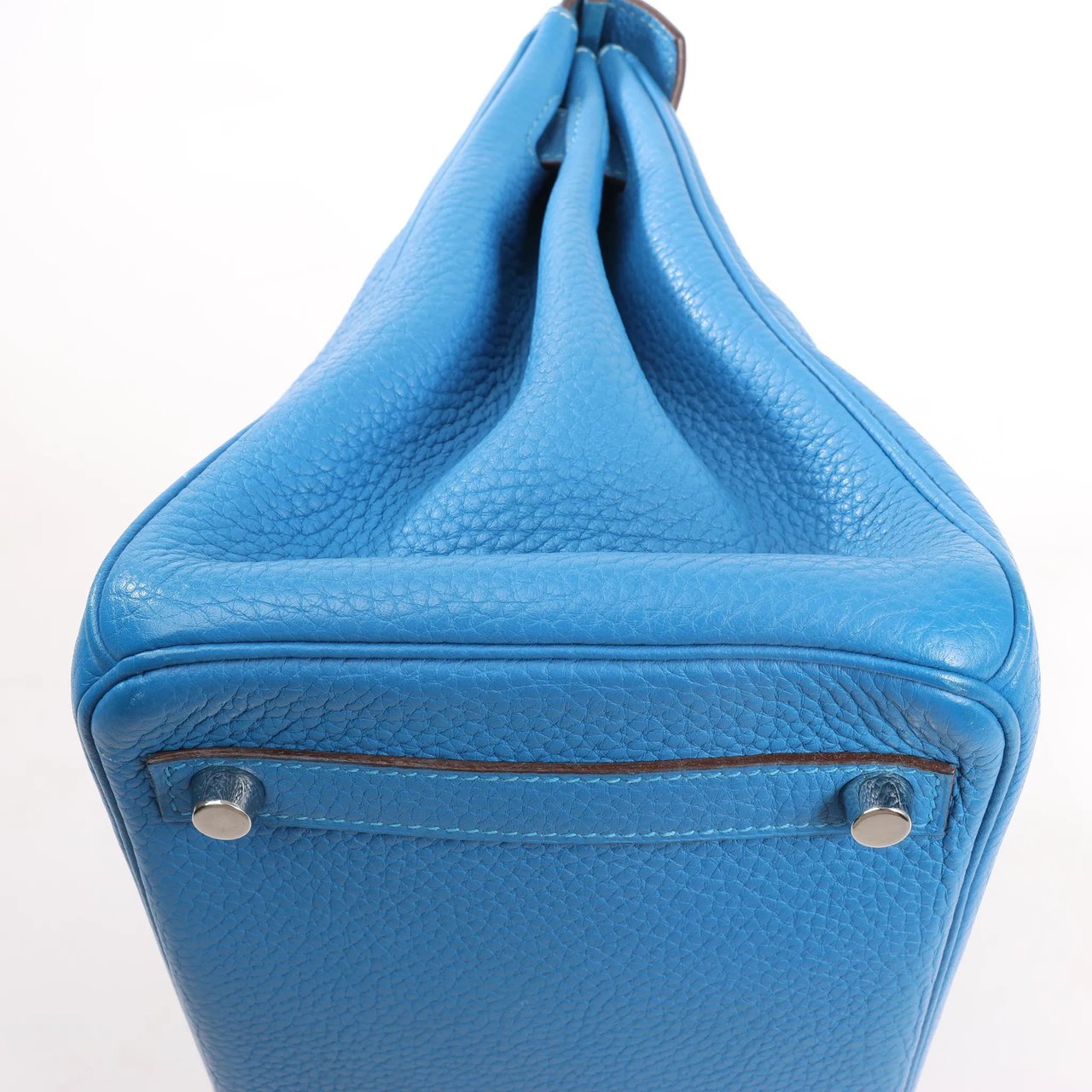 Hermès HERMES Birkin 30 Le Tournay Taurillon Clemence Handbag in Mykonos Blauw