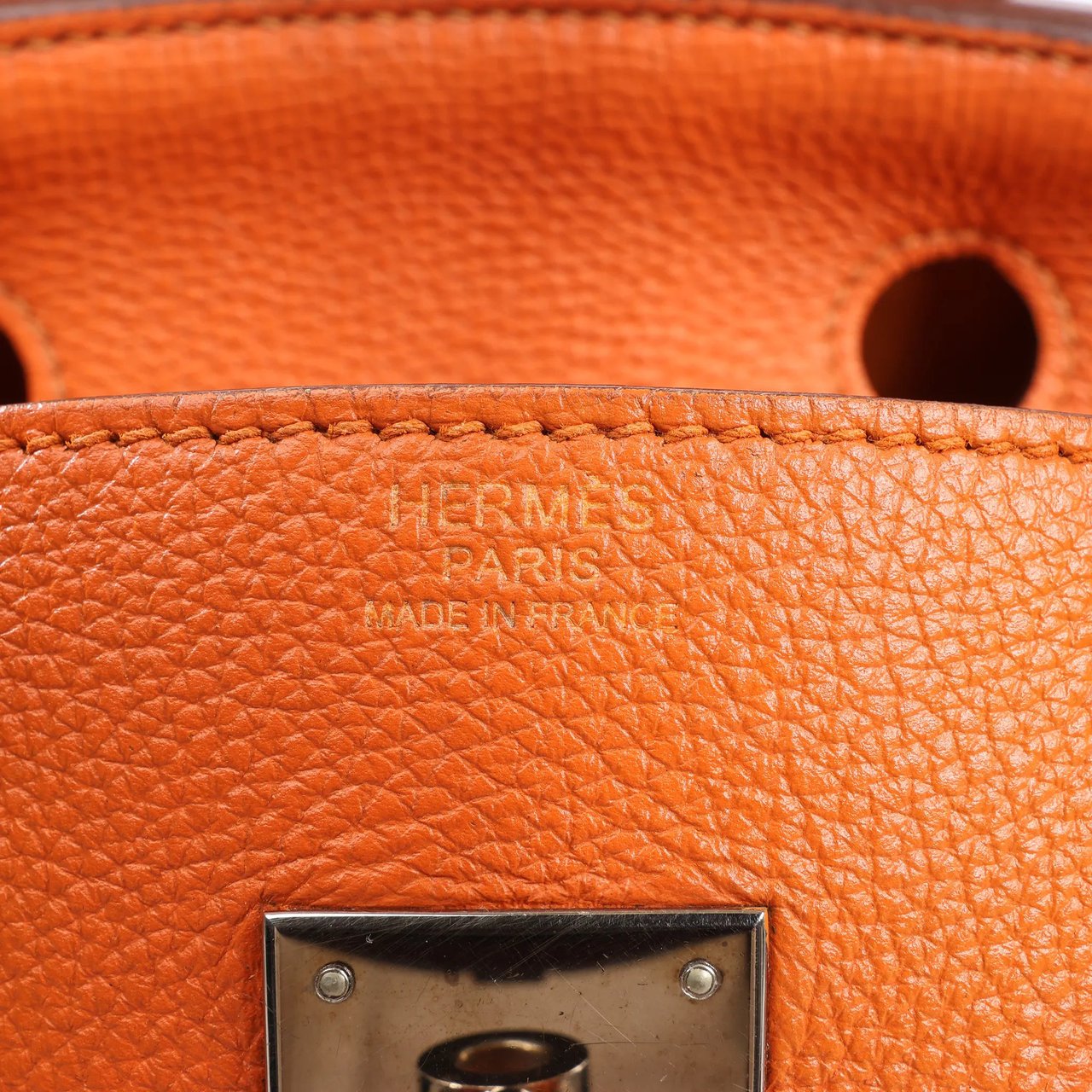 Hermès HERMES Birkin 30  Le Tournay Togo Handbag in Orange □N:2010 Oranje