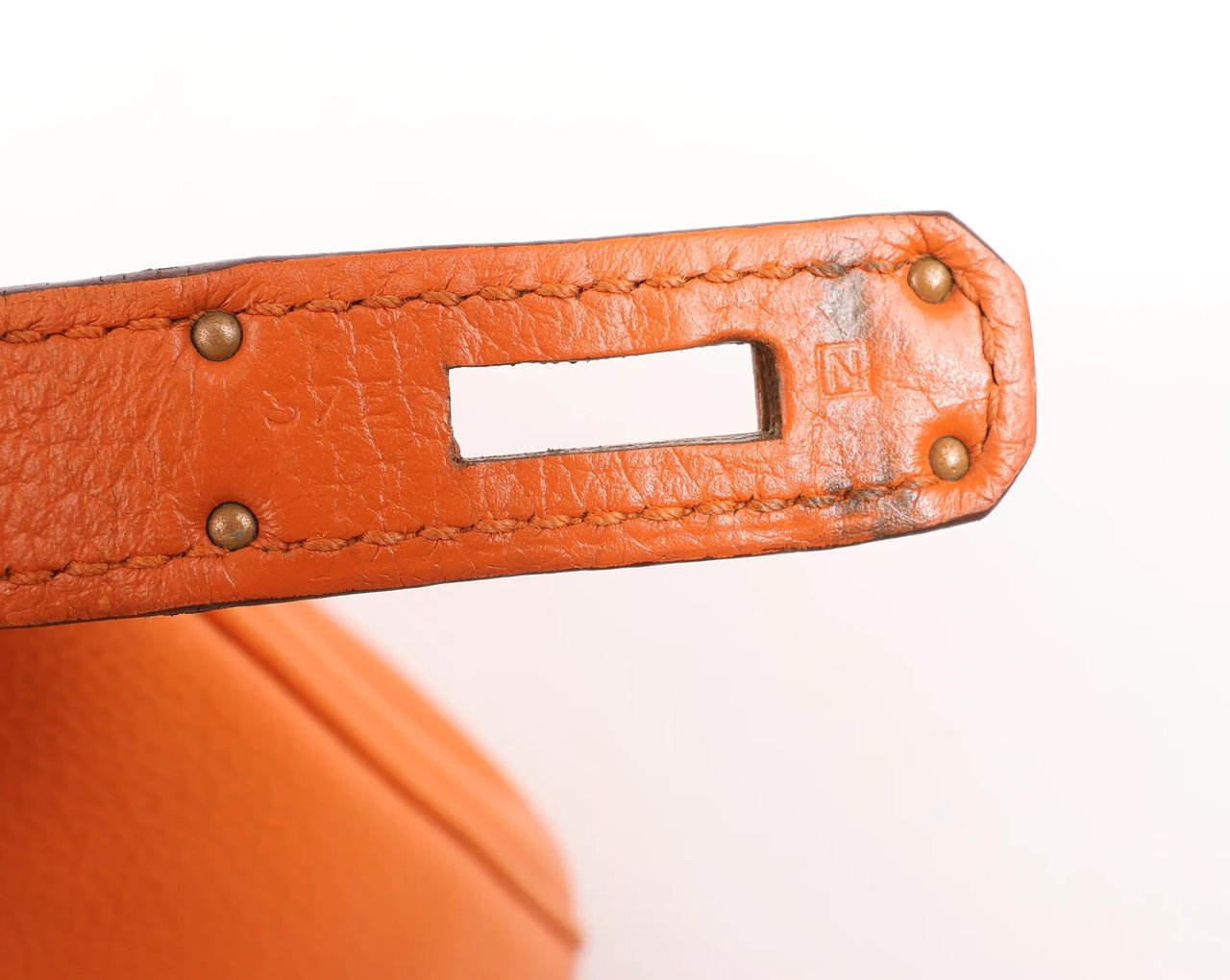 Hermès HERMES Birkin 30  Le Tournay Togo Handbag in Orange □N:2010 Oranje