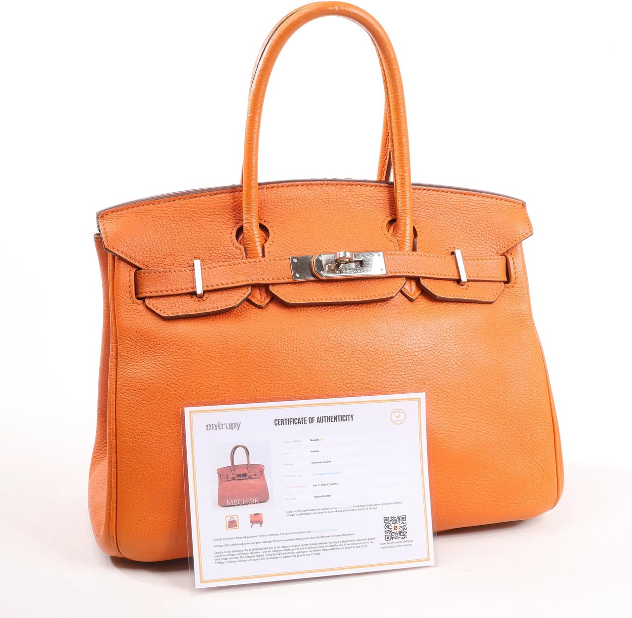 Hermès HERMES Birkin 30  Le Tournay Togo Handbag in Orange □N:2010 Oranje