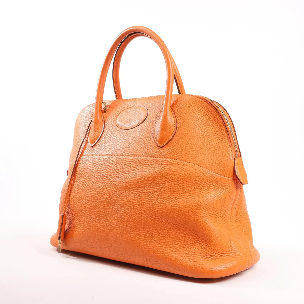 Hermès HERMES Bolide 35 Taurillon Clemence Handbag in Orange □G:2003 Oranje
